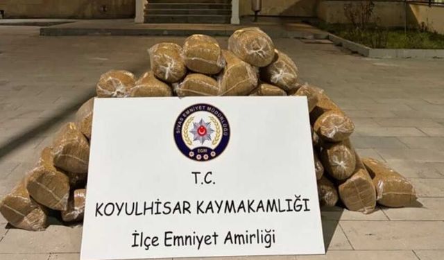 Sivas'ta 200 kilogram gümrük kaçağı tütün ele geçirildi