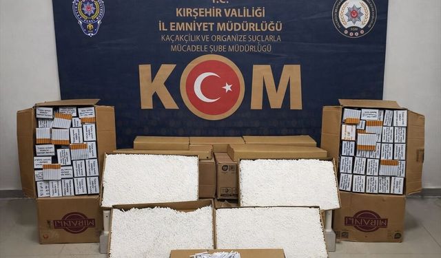 Kırşehir'de 72 bin makaron ele geçirildi