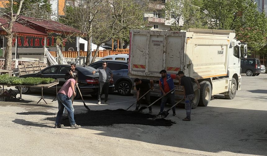 Akıncılar'da yol onarım çalışması başlatıldı