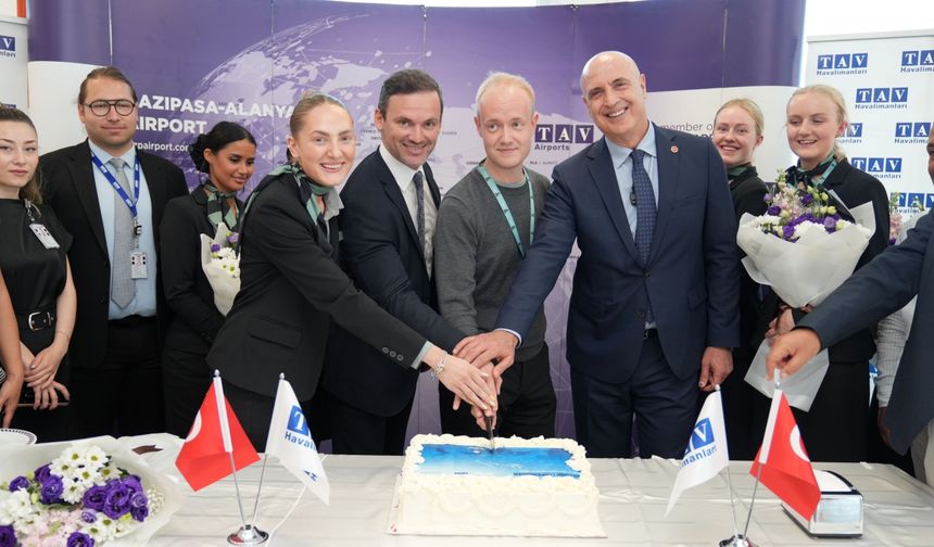 Gazipaşa-Alanya Havalimanı, Copenhagen Air Taxi'nin ilk uçuşunu karşıladı