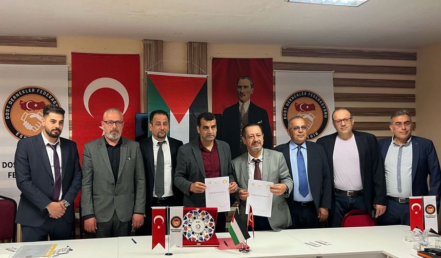Eskişehir Dost Dernekler Federasyonu ile Filistinli İş İnsanları Arasında İş Birliği Protokolü