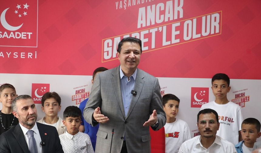 Saadet Partisi Genel Başkanı Arıkan, Kayseri'de bayramlaşma programında konuştu: