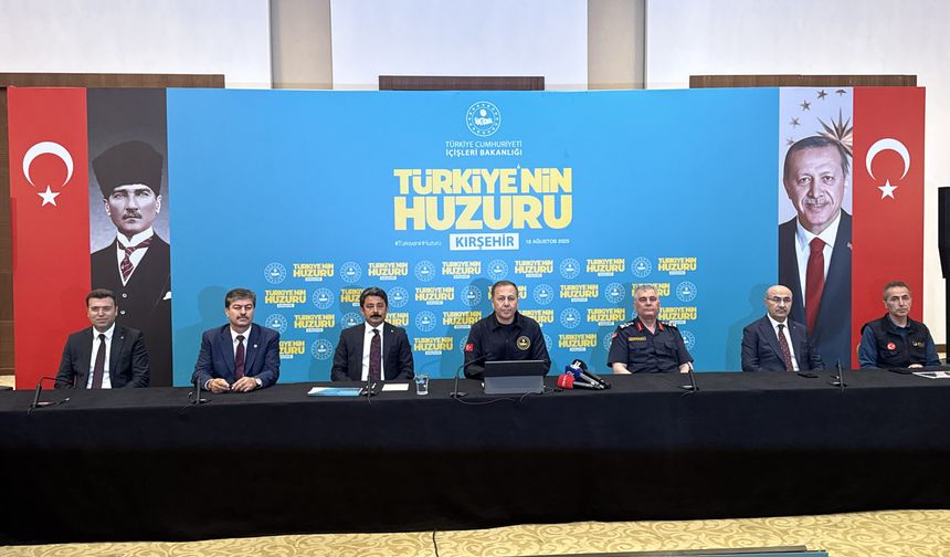 İçişleri Bakanı Yerlikaya, Kırşehir'de 'Türkiye'nin Huzuru Toplantısı' sonrası konuştu: