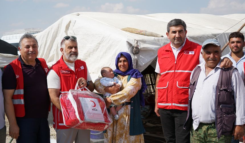 Türk Kızılay Polatlı Şubesi, mevsimlik tarım işçilerine çeşitli yardımlarda bulundu