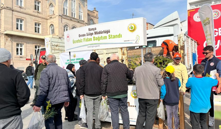 Aksaray'da 11 bin fidan dağıtıldı