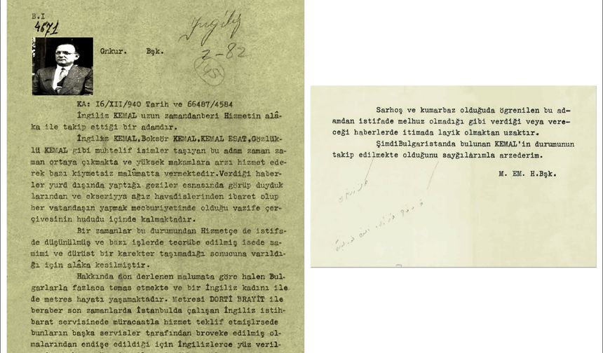 MİT, hakkında romanlar yazılıp filmler çekilen 'İngiliz Kemal'e ilişkin belge paylaştı