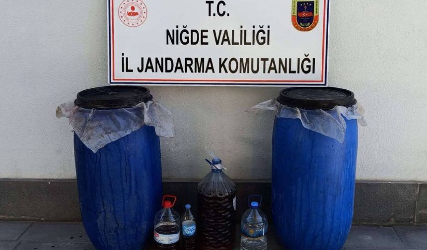Niğde'de 322 litre sahte içki ele geçirildi