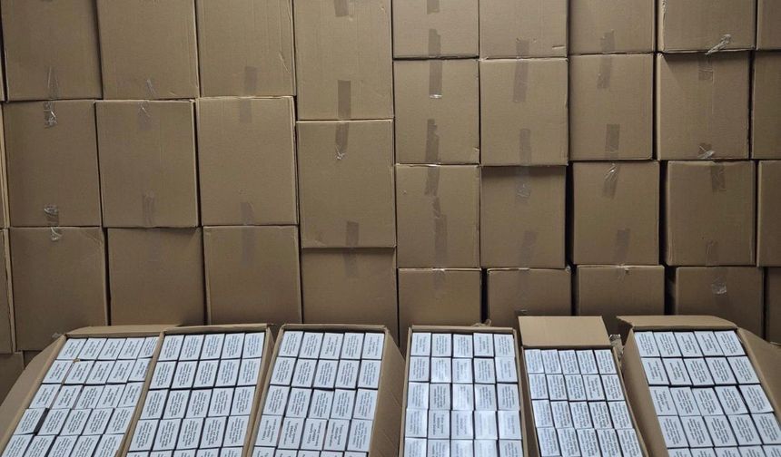 Kırşehir'de 1 milyon makaron ele geçirildi