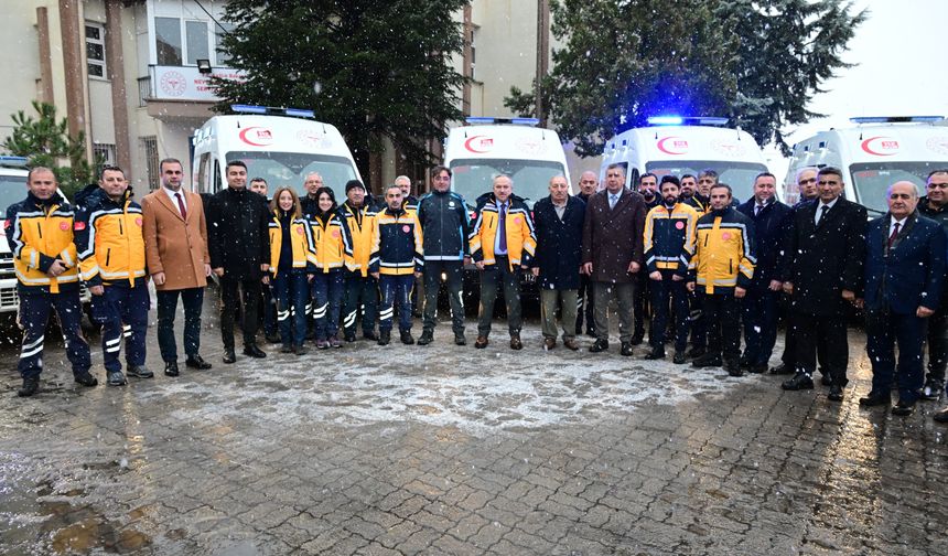 Nevşehir'de 5 ambulans hizmete alındı