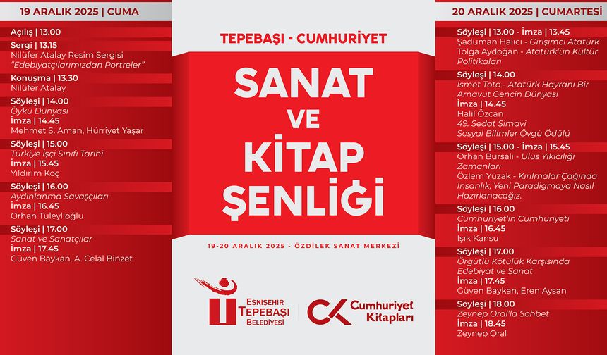 Eskişehirliler Kitap ve Sanat Şenliği'nde buluşacak