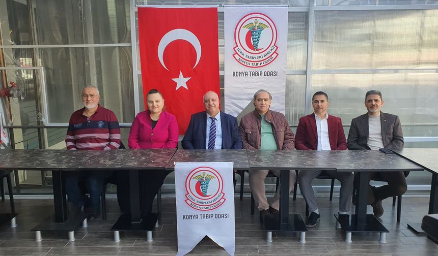 Konya Tabip Odası Başkanı Erayman basın mensuplarıyla bir araya geldi