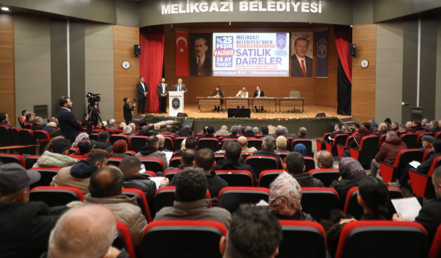 Melikgazi Belediyesi, 23 daire için açık ihale gerçekleştirdi