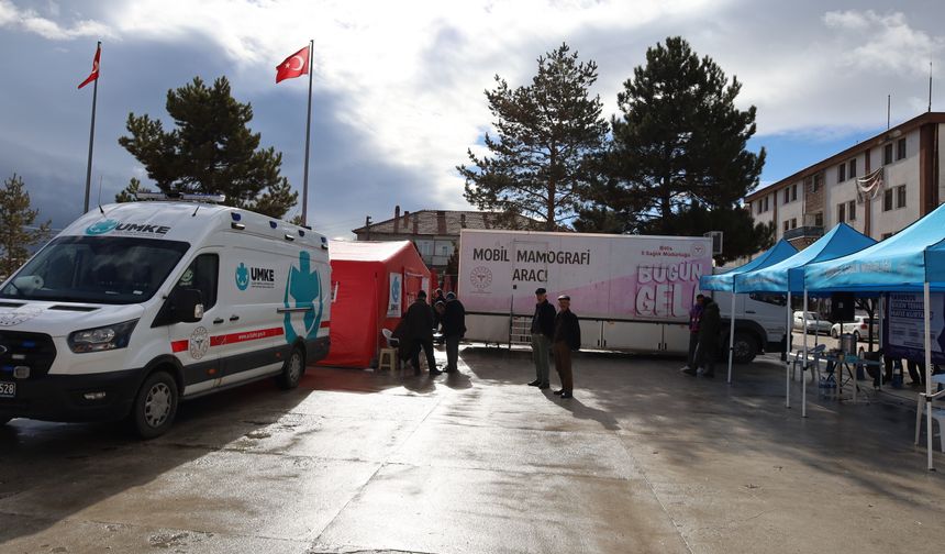 Mobil mamografi aracı Orta'da hizmet vermeye başladı