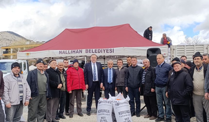 Nallıhan Belediyesinden çiftçilere destek
