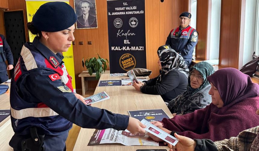 Yozgat'ta jandarma ekipleri KADES'i tanıttı