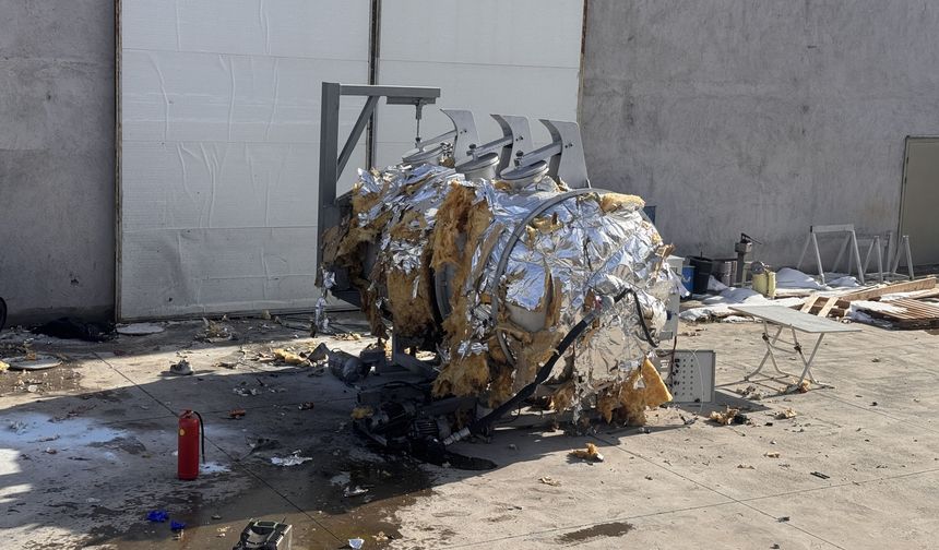 Kayseri'de fabrika bahçesindeki gaz tankının patlaması sonucu 4 işçi yaralandı