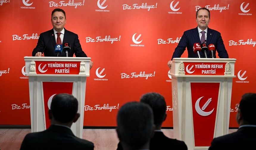 Yeniden Refah Partisi Genel Başkanı Erbakan, DEVA Partisi Genel Başkanı Babacan ile görüştü