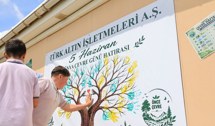 Türk Altın Kaymaz İşletmesi Öğrencilere Çevre Etkinliği Düzenledi
